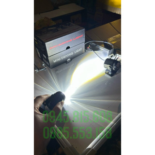 Led bi mini điện 2 màu. Bi led trợ sáng ô tô, xe máy 12/24v (Bi vỏ trắng)