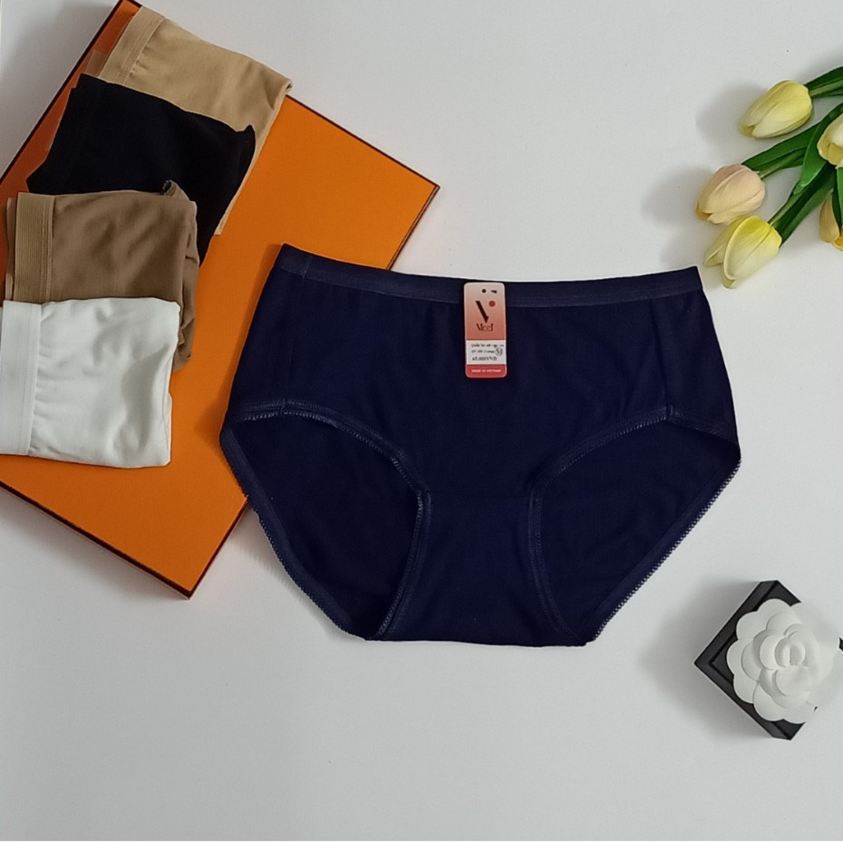 Ảnh Set 4 quần lót nữ Vicci cotton cao cấp lưng cao gen nhẹ 105 mềm mại, êm ái, kháng khuẩn khử mùi 4