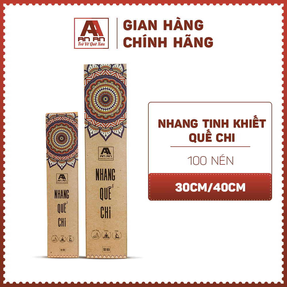 Ảnh Nhang thơm sạch tinh khiết An An - 100 nén Hương quế, khuynh diệp, trầm hương, Bài, bách thảo 30cm, 40cm đuổi muỗi 2