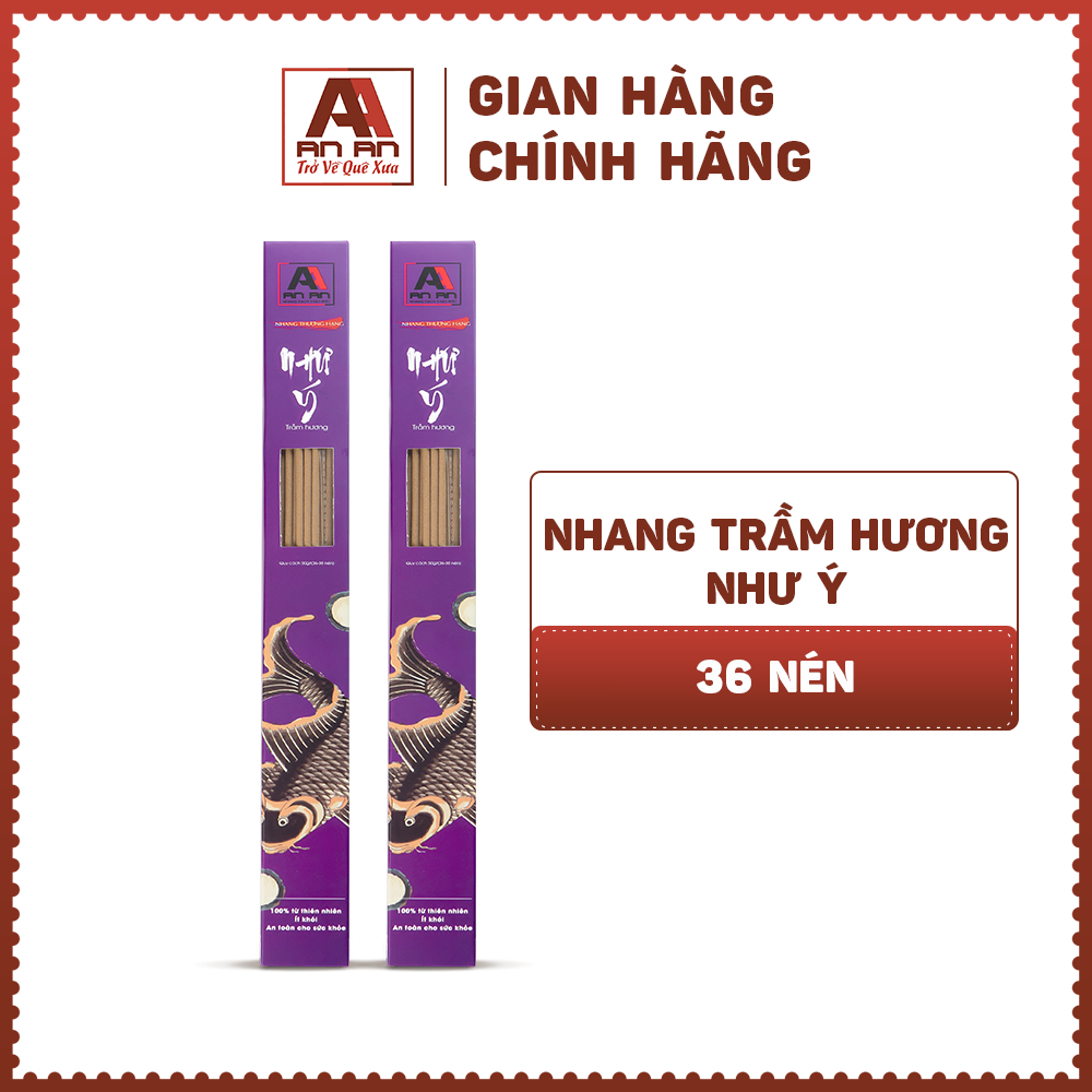 Ảnh Nhang Sạch AN AN dài 38cm hương Trầm cao cấp 36 nén tiết kiệm hơn phù hợp cho mọi không gian linh thiêng 2