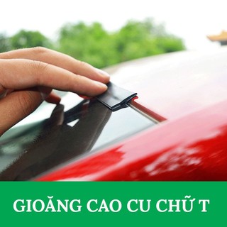 Gioăng Cao Su Chữ T - Dán Viền Chân Kính Nóc Xe Hơi Ô Tô, Nẹp Viền Kính Lái Bên Ngoài Chống Bụi Bẩn