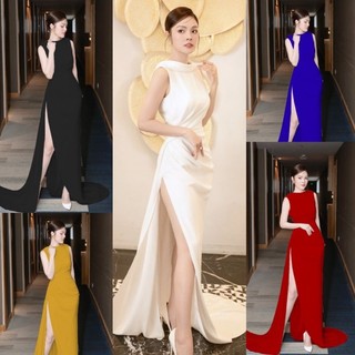 ĐẦM DẠ HỘI BODY ĐUÔI CÁ XẺ ĐÙI HỞ LƯNG CAO CẤP-HN&PT TẶNG KÈM HOA TAI THỜI TRANG