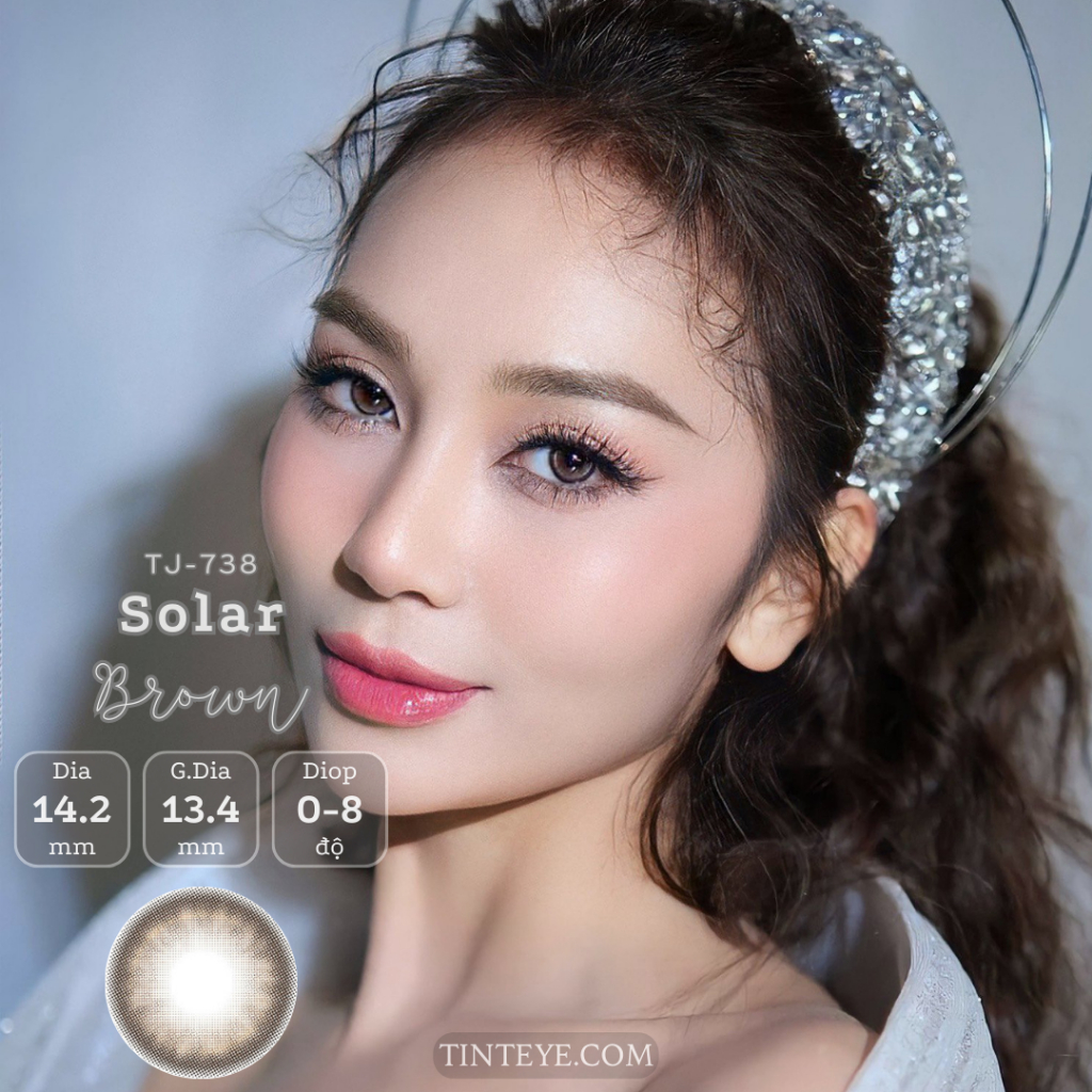 Kính áp tròng TINTEYE solar brown TJ - 738 0 - 8 độ | Shopee Việt Nam