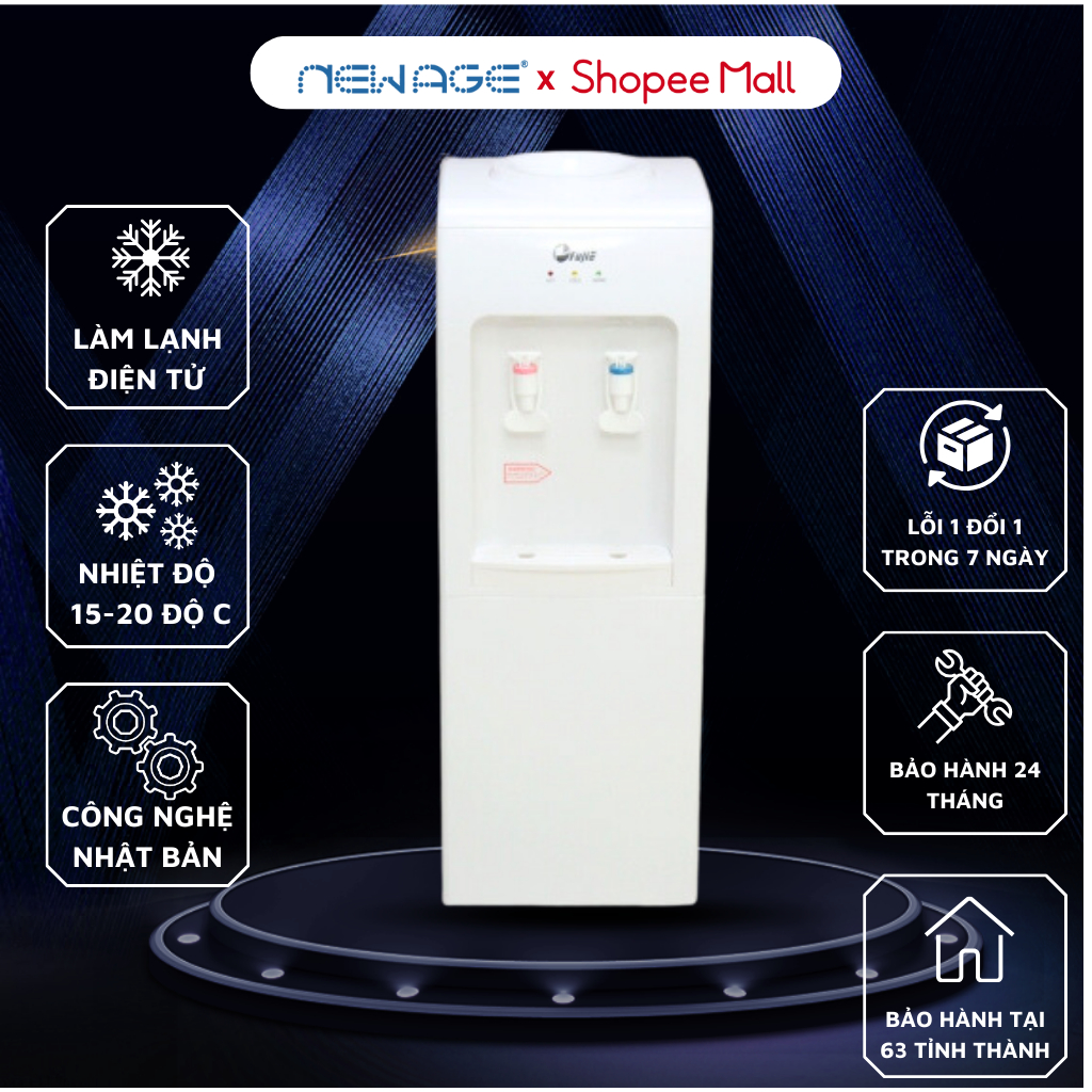 Cây nước nóng lạnh FujiE WD1105E, làm lạnh bằng chip điện tử , Bảo hành chính hãng 24 tháng