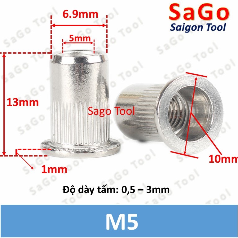Tán ecu rút inox 304 size M3 M4 M5 M6 M8 M10 loại tốt | Shopee Việt Nam