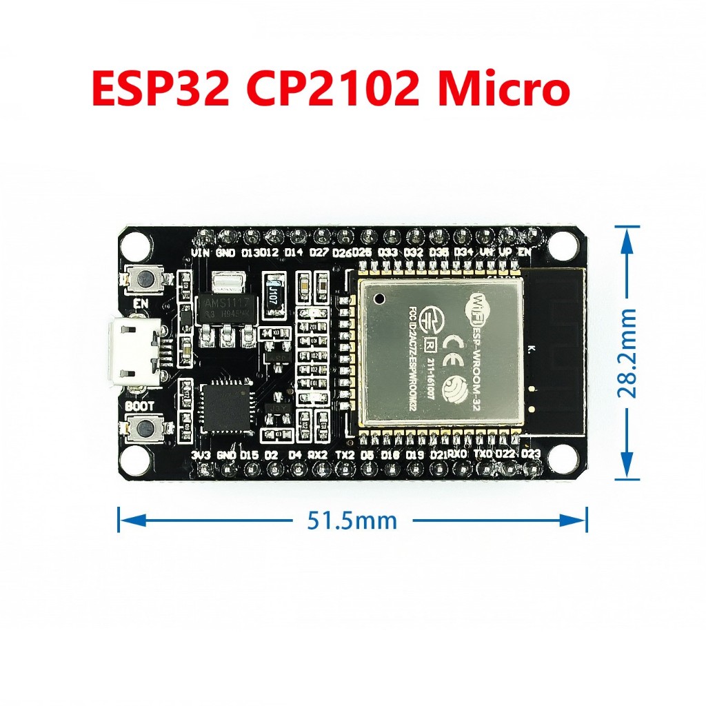Kit ESP32 CH340 30P Wifi + Bluetooth cổng Type C, Kit ESP32 CP2102 30P ...