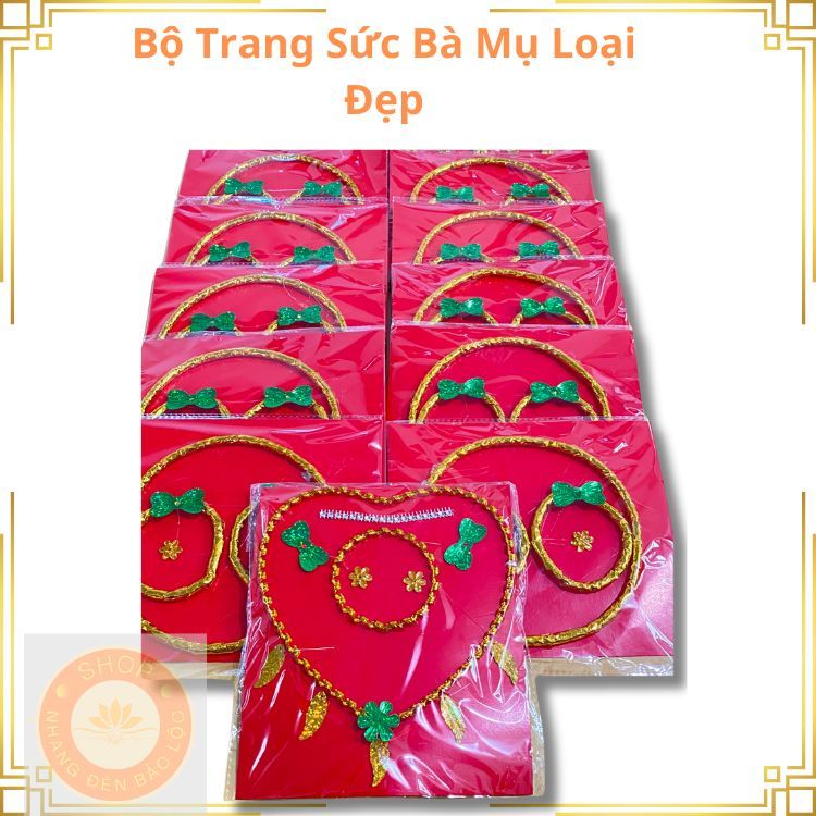 Bộ Trang Sức Cúng Mụ,đầy Tháng,Thôi Lôi,kiềng,Lắc ,Nhẫn Giấy Vàng Mã Loại Dẹp-Nhang Đèn Bảo Lộc