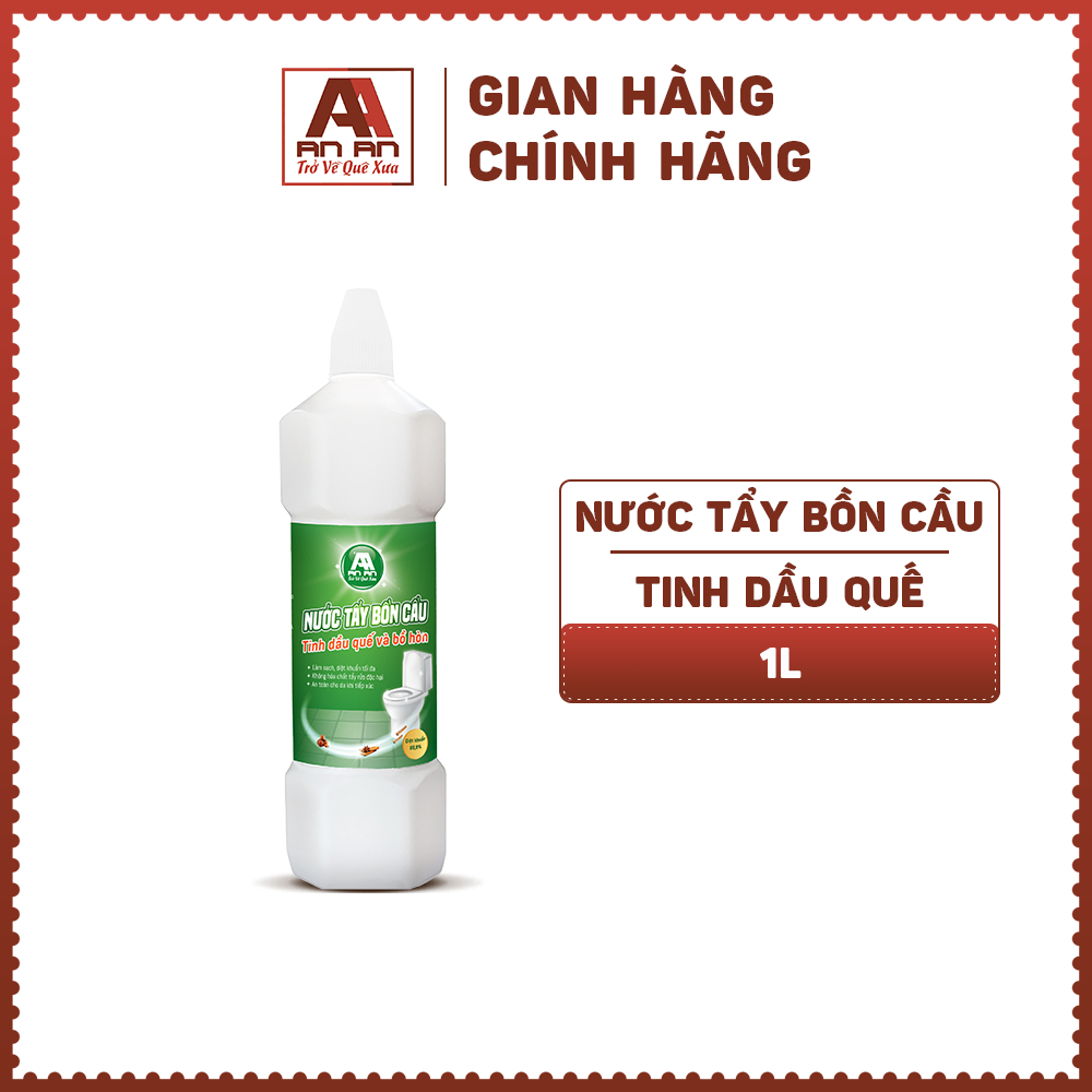 Ảnh Nước Tẩy Bồn Cầu AN AN Bồ Hòn và Tinh Dầu Quế Diệt Khuẩn Khử Mùi - Vệ Sinh Nhà Cửa 100% Thiên Nhiên 1 Lít. 2