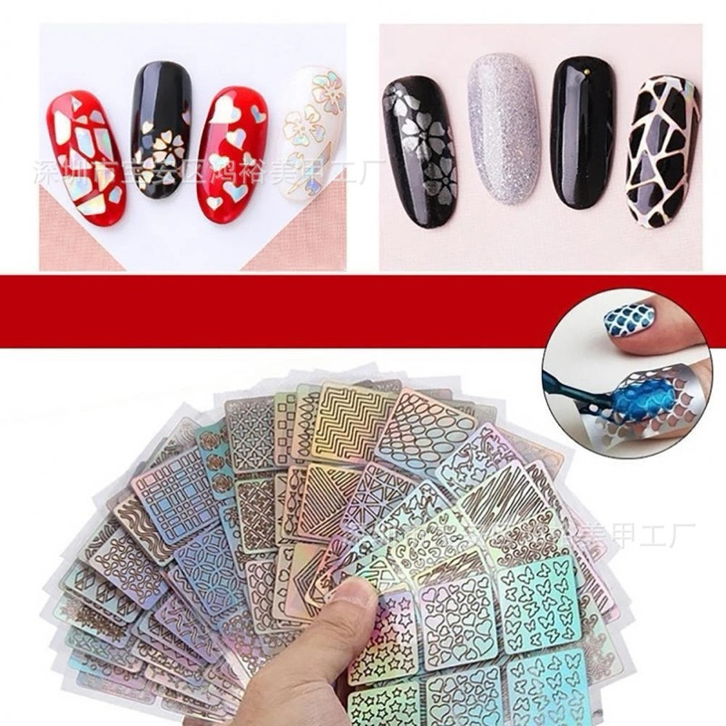Khuôn in móng , khuôn vẽ móng tấm mỏng chuyên dùng trang trí móng
