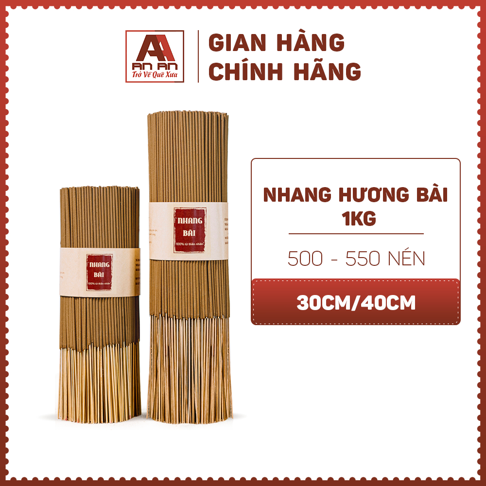 Ảnh Nhang Mùi Tết Hương Bài 1 kg AN AN chiều dài 30cm 40cm, ít khói, chiết xuất hoàn toàn từ thiên nhiên 2