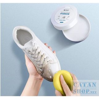 Sáp vệ sinh giày đa năng không cần rửa nước hộp 250gr kèm mút tiện dụng GD687-SapDGiay