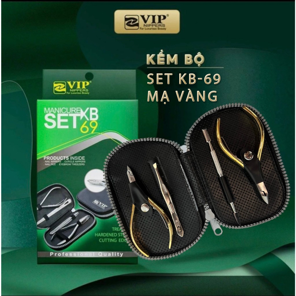 Kềm Bộ Vip, Inox (KB-69) Xám,  Inox (KB-69) Mạ Vàng, Kềm Bộ Vip, Inox (KB-69) Mang Tròn, Thép Chuyên Dụng (KB-68)