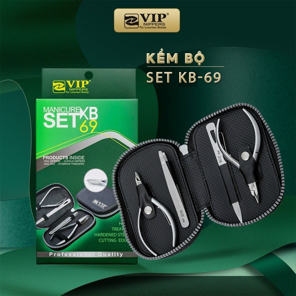 Kềm Bộ Vip, Inox (KB-69) Xám,  Inox (KB-69) Mạ Vàng, Kềm Bộ Vip, Inox (KB-69) Mang Tròn, Thép Chuyên Dụng (KB-68)