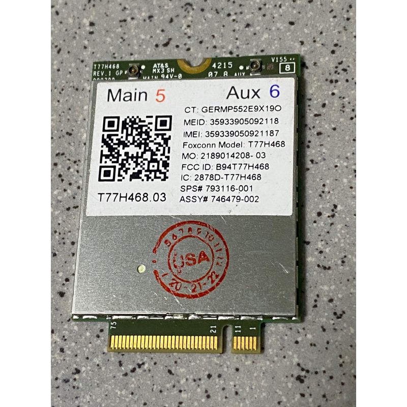 Carte WiFi Intel 7265NGW Pour HP EliteBook - Compatible 810 G3, 840/850 G2, Occasion Testée