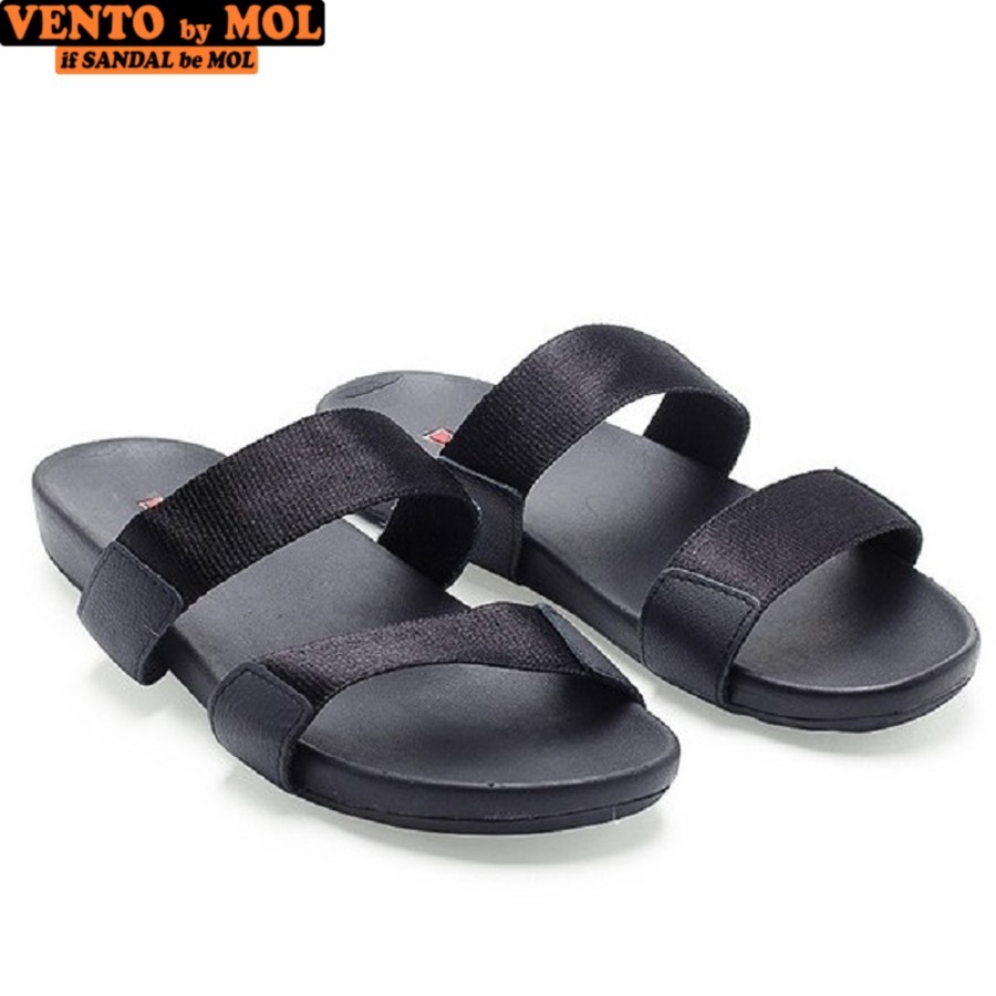 Ảnh Dép nam Vento 2 quai ngang VT4910B màu đen | Vento  VT4910 2