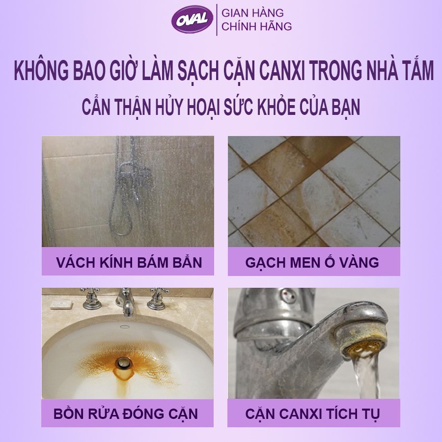Tẩy Cặn Canxi Nhà Tắm  Cặn Canxi Kính Vòi Sen Bồn Rửa Mặt Gương Soi Hồ Cá Hộp 500g,Cây lau bàn bếp mini tự vắt thông min