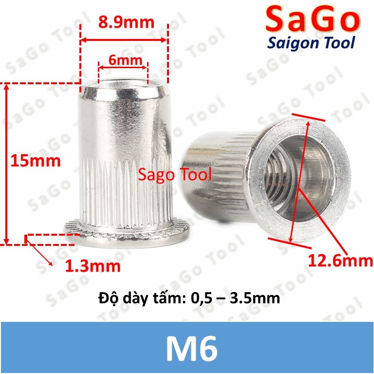 Tán ecu rút inox 304 size M3 M4 M5 M6 M8 M10 loại tốt | Shopee Việt Nam