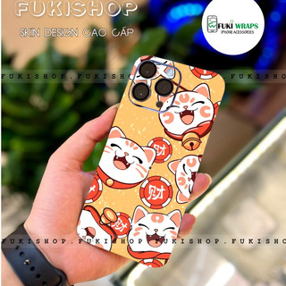 Tấm dán Skin Mặt Sau Mèo MS023 FULL VIỀN 15 pro max , 14 pro max , 13 pro max , 12 pro max , 11 pro max - FukiShop