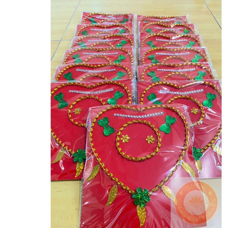 Bộ Trang Sức Cúng Mụ,đầy Tháng,Thôi Lôi,kiềng,Lắc ,Nhẫn Giấy Vàng Mã Loại Dẹp-Nhang Đèn Bảo Lộc