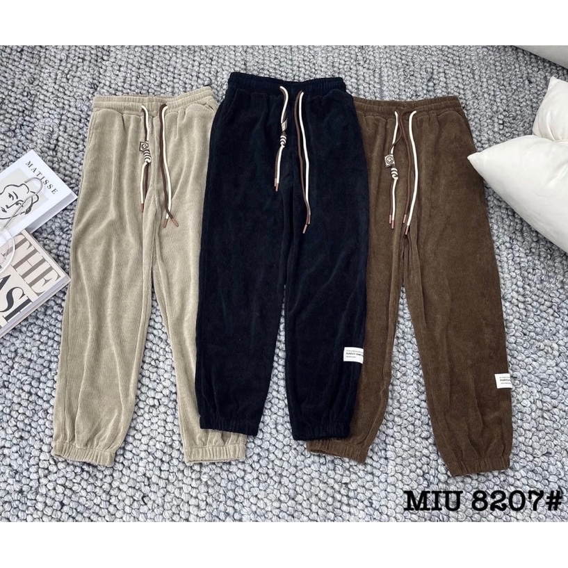 Quần JOGGER Bo Gấu Chất Nhung Tăm Siêu HOT
