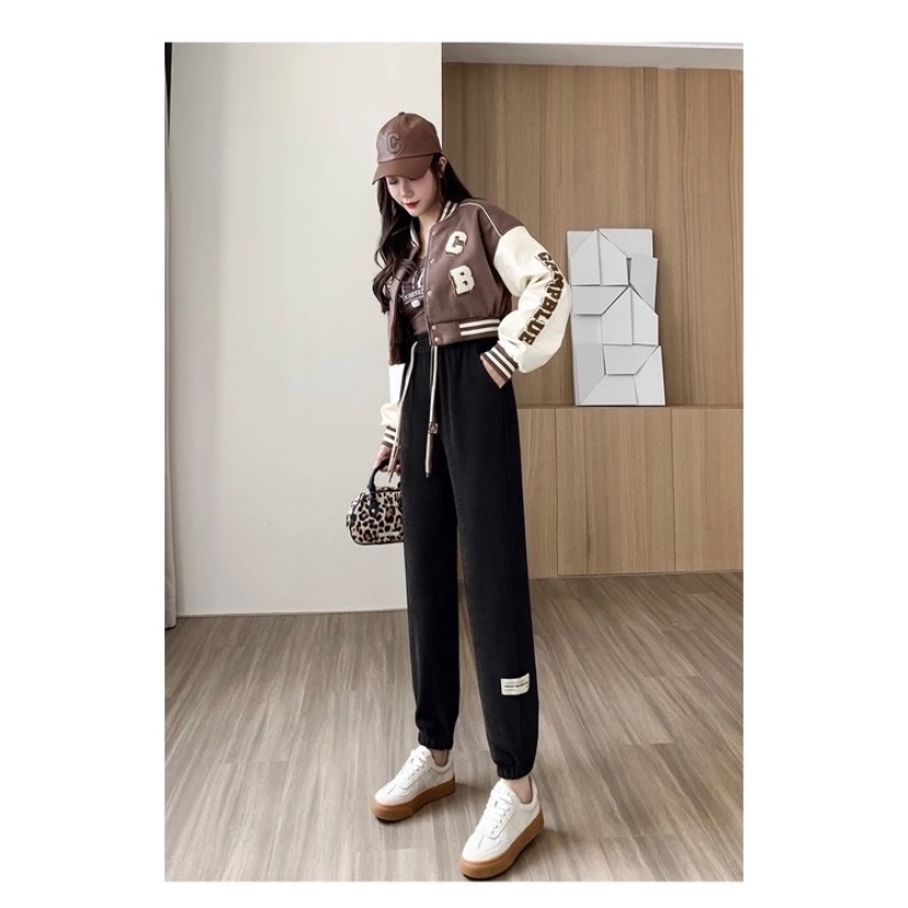 Quần JOGGER Bo Gấu Chất Nhung Tăm Siêu HOT