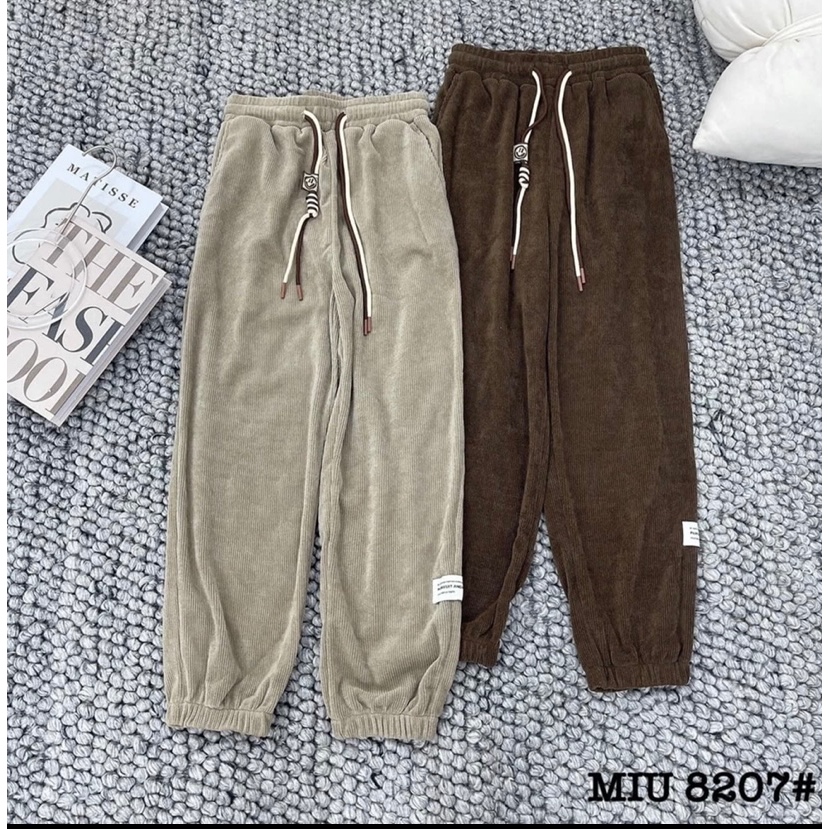 Quần JOGGER Bo Gấu Chất Nhung Tăm Siêu HOT