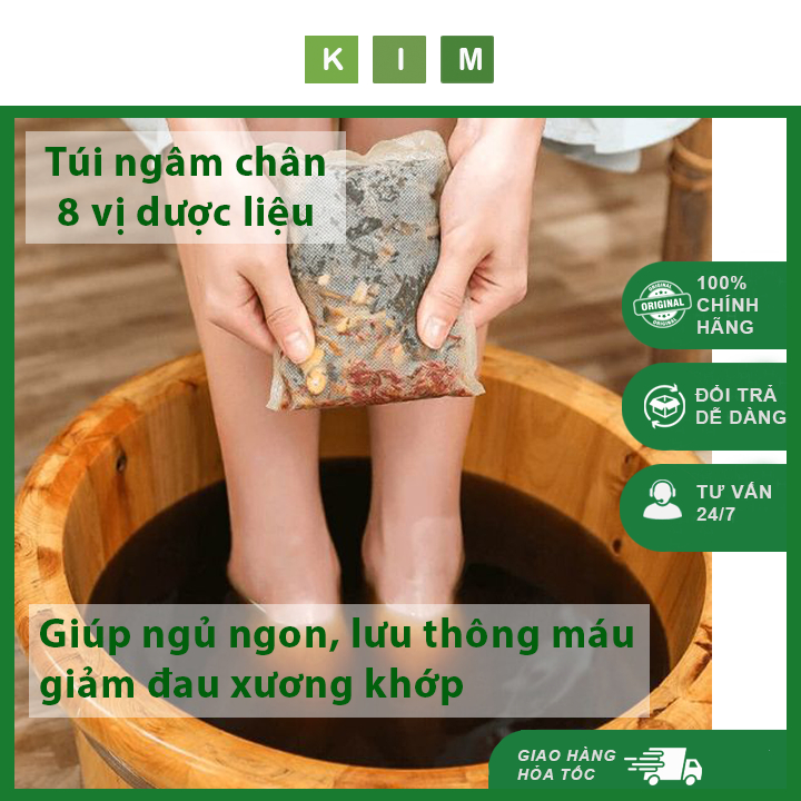 Thảo dược 8 vị kết hợp muối đen ngâm chân hỗ trợ sức khoẻ, ngủ ngon, giảm mệt mỏi căng thẳng handmade