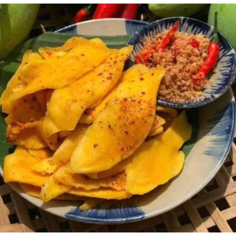 Xoài Sấy dẻo Muối ớt , xoài sấy dẻo - Chua cay mặn ngọt Minh Nhi Healthy