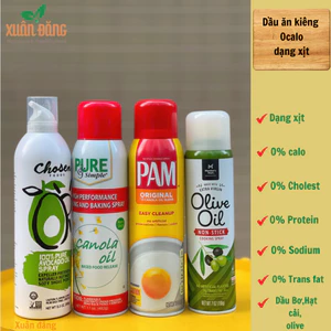 Dầu ăn kiêng Pam 0calo dạng xịt, hàng mỹ