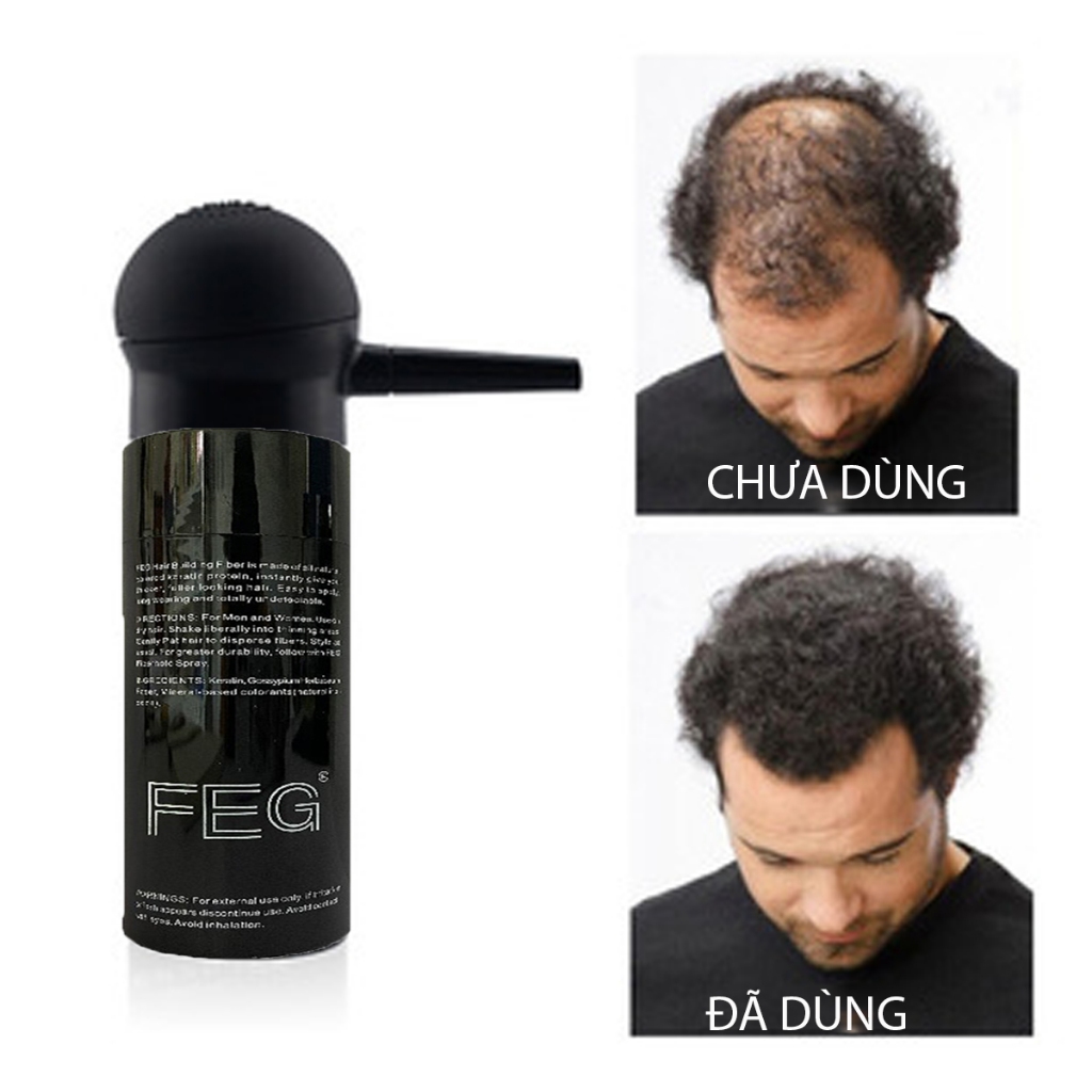 Bột phủ tóc hói dạng sợi dầy nhanh chống,dầy phủ tạm thời,Che Khuyết Điểm Chân Tóc tự nhiên,phủ bạc,tóc thưa,gãy,rụng