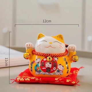 Bộ tượng 5 mèo thần tài may mắn, Mèo thần  tài thảm đỏ Ngũ Phúc Lâm Môn