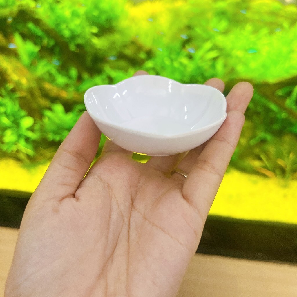 Chén chấm bông màu trắng - đụng nước chấm, muối tiêu chanh, ớt.....Chén chấm hình hoa FATACO CC50