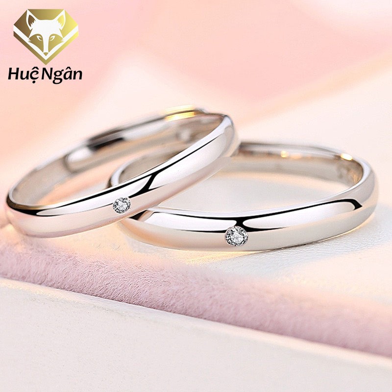 Ảnh Nhẫn đôi bạc Ý 925 Huệ Ngân - Tình Yêu thuần khiết RR1735 2