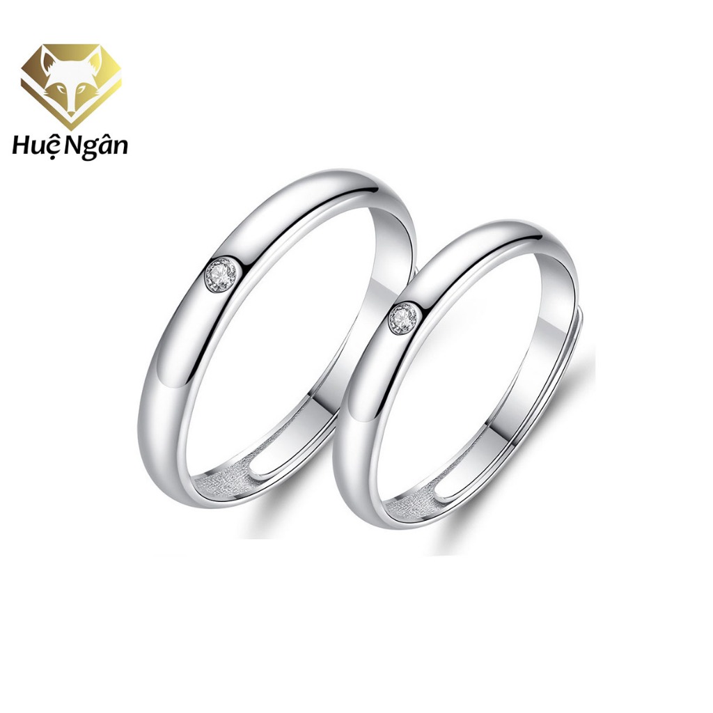 Ảnh Nhẫn đôi bạc Ý 925 Huệ Ngân - Tình Yêu thuần khiết RR1735 1