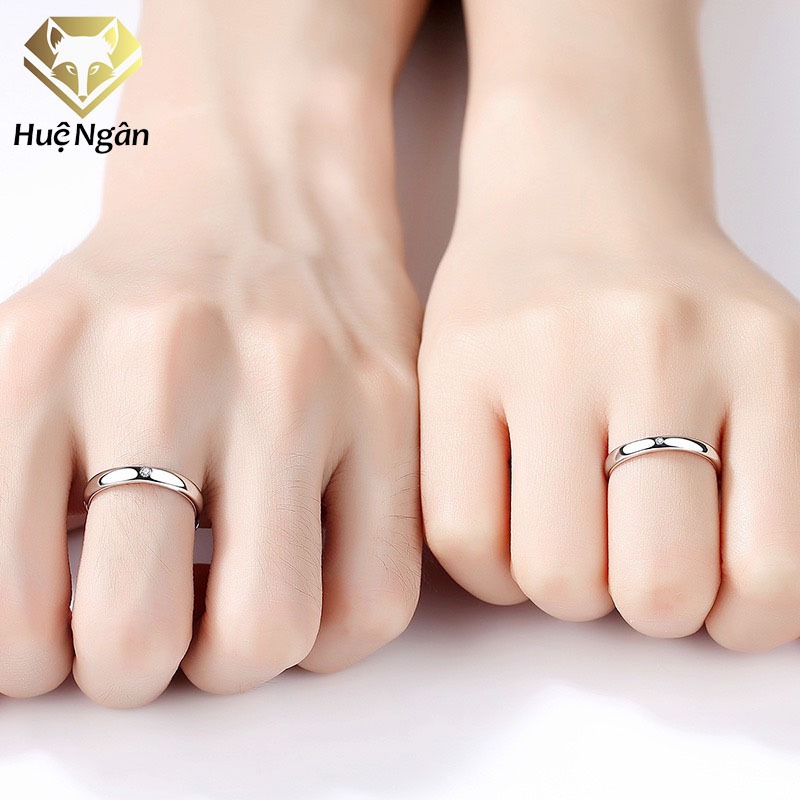Ảnh Nhẫn đôi bạc Ý 925 Huệ Ngân - Tình Yêu thuần khiết RR1735 4