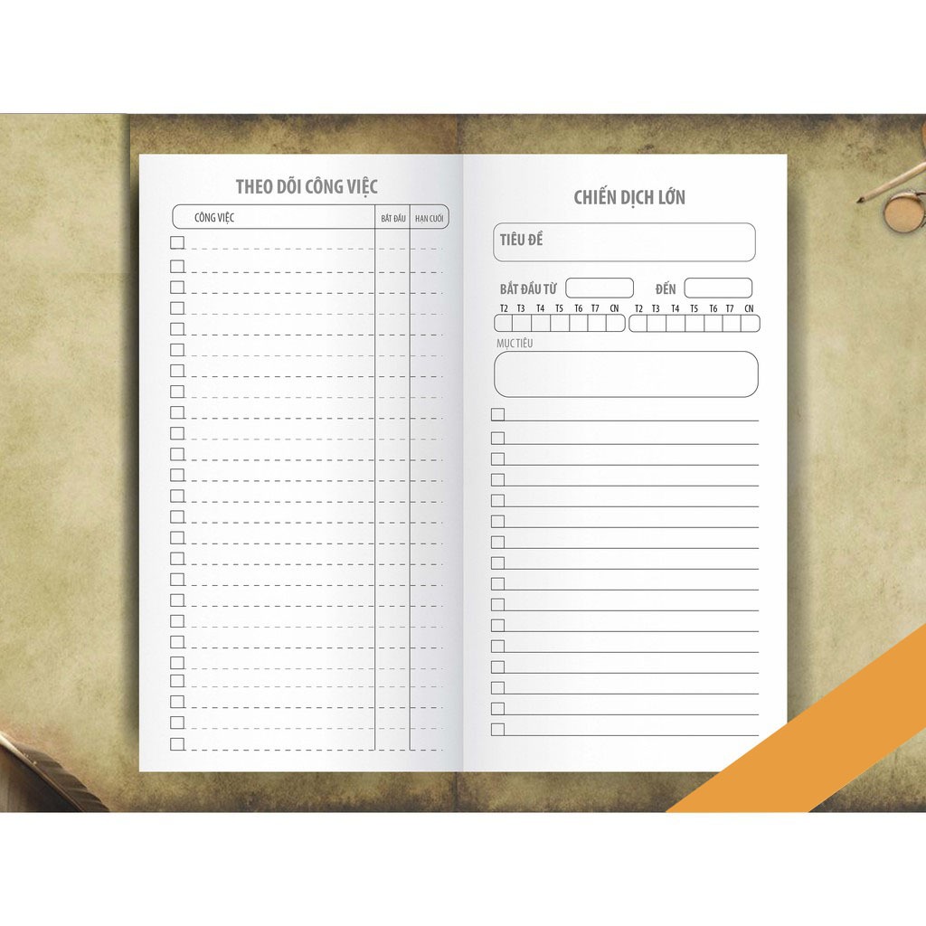 Sổ tay TODO LIST planer ghi chép nhật ký, lên kế hoạch quản lý công ...