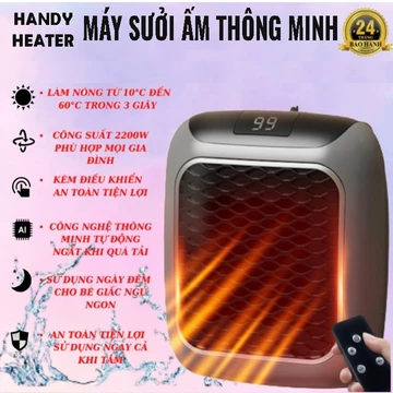 Quạt sưởi mùa đông,Máy sưởi Mini nhỏ gọn quạt sưởi treo tường 800W tiết kiệm năng lượng tiện lợi cho gia đình