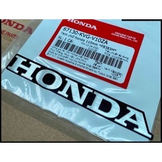 Tem chữ Honda Màu Xi Bạc Bóng 110mm nền màu xanh đen