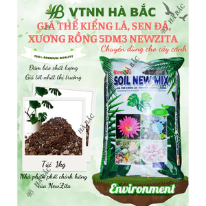 Giá Thể Kiểng Lá, Sen Đá, Xương Rồng, Ươm Tách Cây Con 5dm3 Newzita Soil New Mix - Hỗn hợp hữu cơ, trung hòa pH