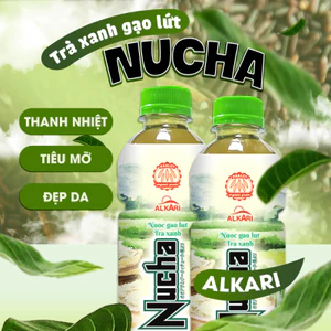 Trà Gạo Lứt, Trà Xanh Gạo Lứt Giảm Cân Thanh Lọc Cơ Thể Nucha Thể Tích 290ml thùng 24 chai