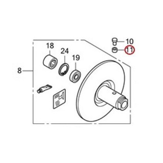Bộ chốt Pully pulli SH Air Blade Ab click Vario Lead 110 125 sh mode pcx ( 6 cái/ bộ )