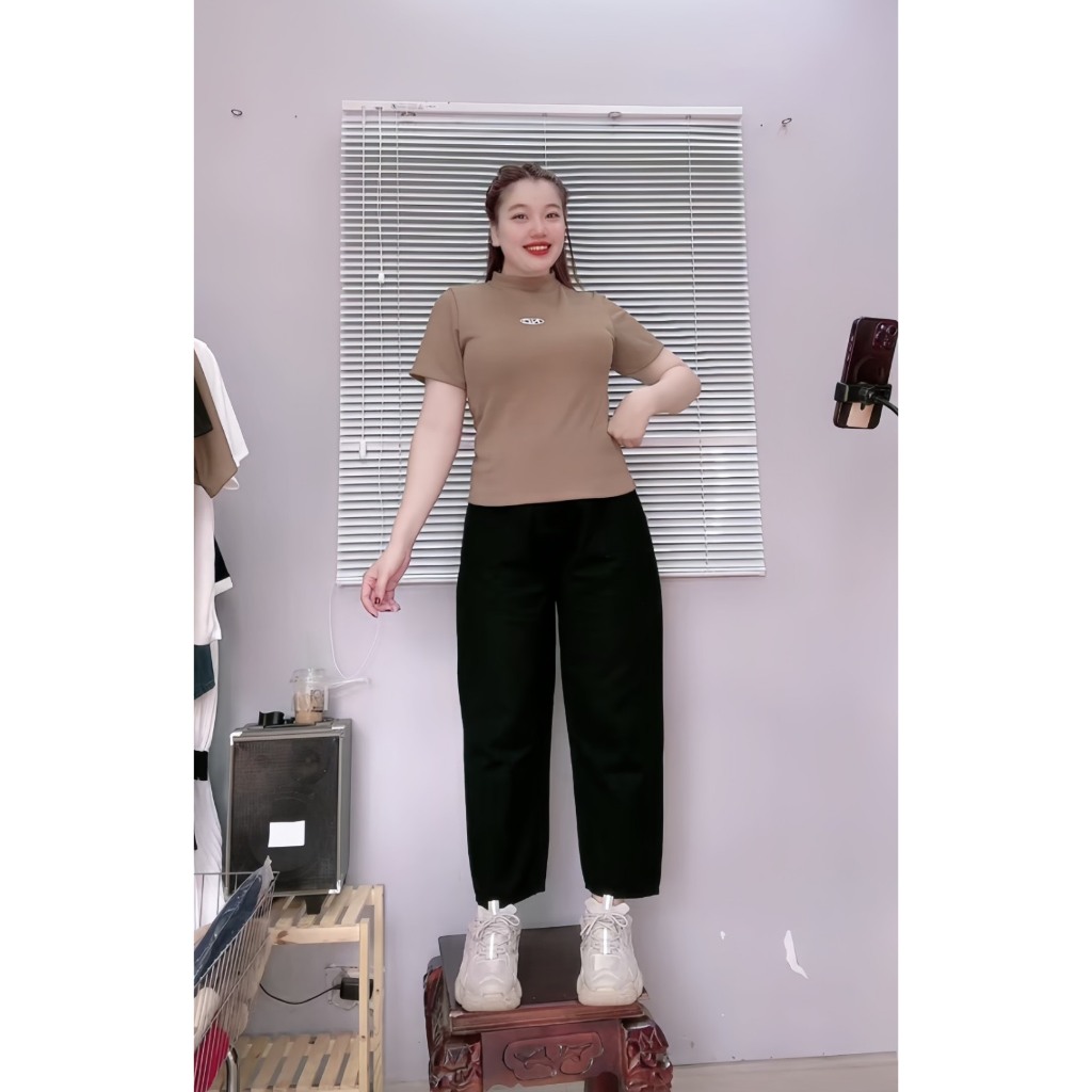 Áo Thun Babytea Tay Ngắn Bigsize Nữ Vải Gân Tăm Co Giãn Lên Phom Tôn Dáng Phong Cách Trẻ Trung Năng Động  G234