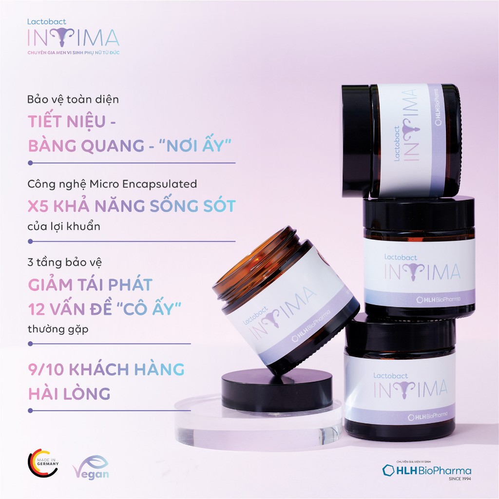 Viên uống men vi sinh phụ nữ Lactobact Intima cân bằng vi sinh tự nhiên (hàng Công ty)