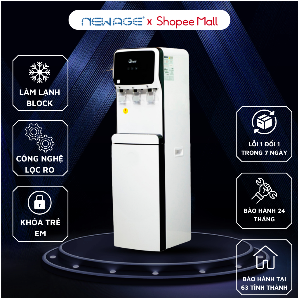 Máy Lọc Nước Nóng Lạnh Cao Cấp Fujie WPD5300C, màng lọc RO loại bỏ cặn bẩn, vi khuẩn, làm lạnh nhanh bằng block