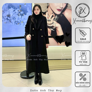 Áo mangto da lộn dáng dài (123cm) - Xuananhthomay