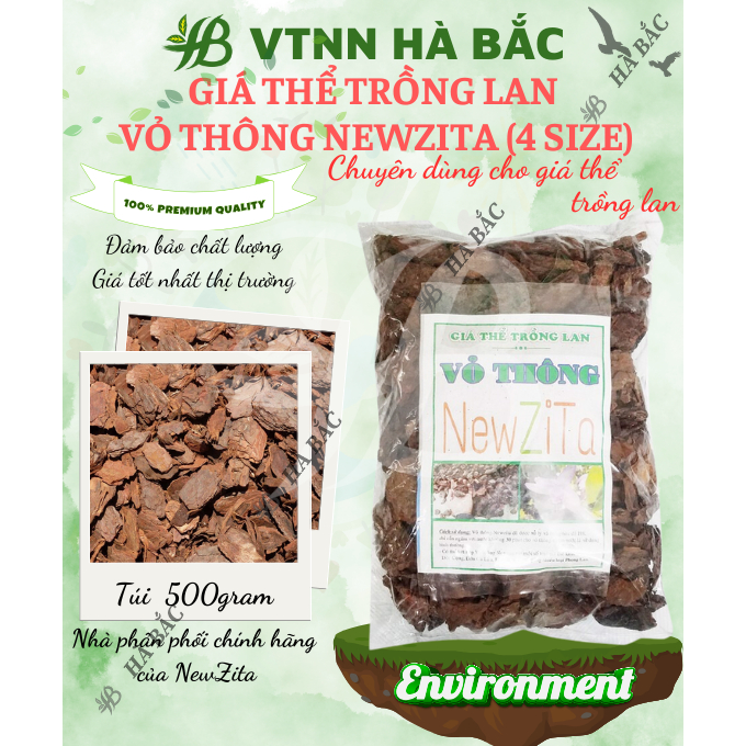 Giá Thể Trồng Lan - Vỏ Thông NewZita (4 SIZE) -  Chuyên dùng cho hoa lan, Có thể kết hợp với Dớn cọng, dớn cù lần, rêu r