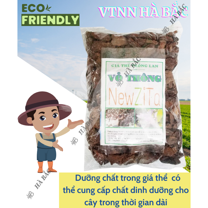 Giá Thể Trồng Lan - Vỏ Thông NewZita (4 SIZE) -  Chuyên dùng cho hoa lan, Có thể kết hợp với Dớn cọng, dớn cù lần, rêu r
