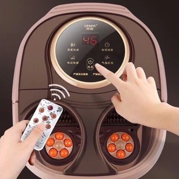 Bồn ngâm chân - Bồn massage chân hãng Lesen bản Tiếng Việt có điều khiển (kèm 3 gói bột ngâm chân+lọ tinh dầu)