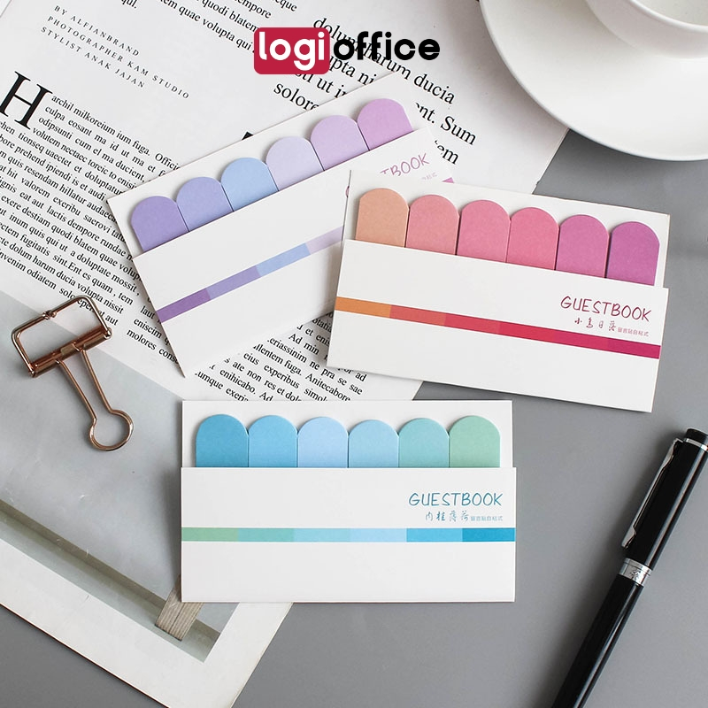 Giấy note LOGI, giấy dán ghi chú, đánh dấu trang, 24 màu, có thể dán ...