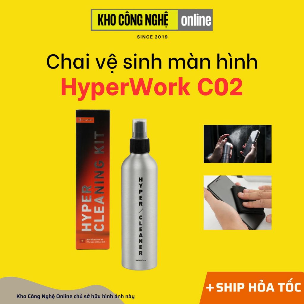 Chai vệ sinh màn hình Hyper Cleaning HyperWork C02 - Vệ Sinh Mặt Kính ...